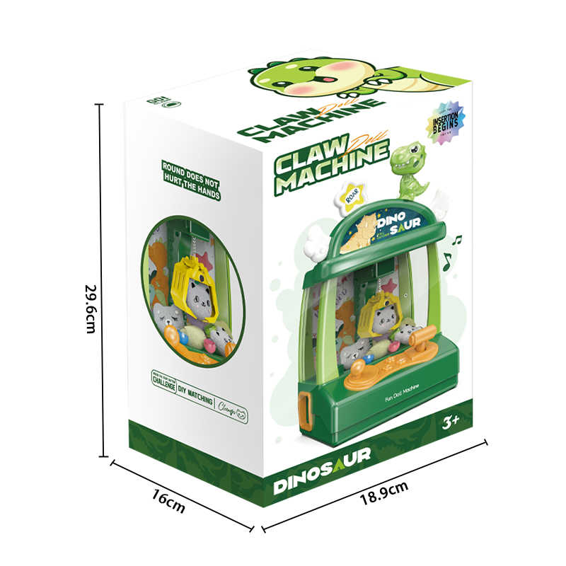 Citygo Mini Claw Machine Dinosaur - Lights & Music Arcade Toy with Plush Dolls - 197790 | CityGo