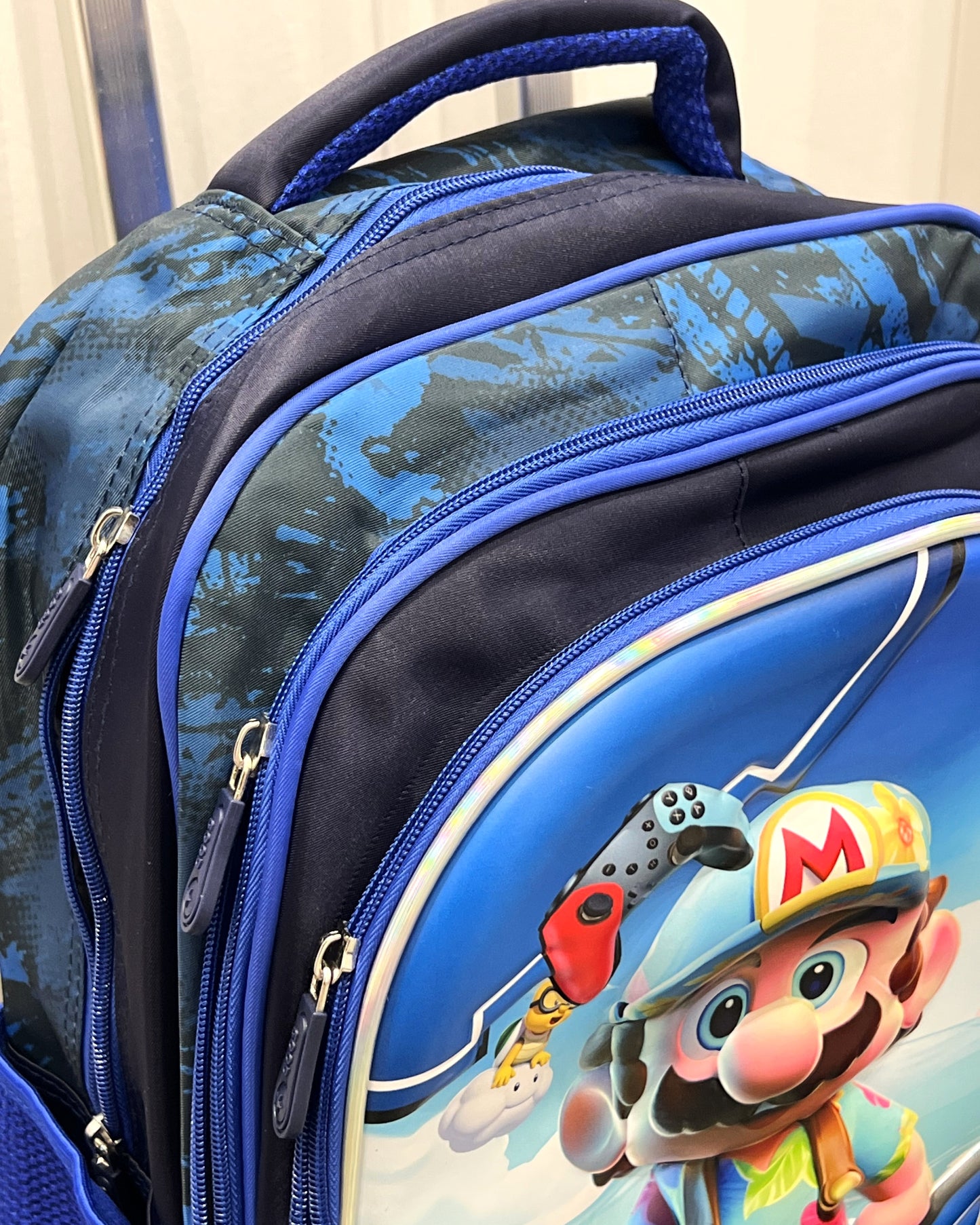 3-in-1 Detachable Trolley Schoolbag Set for Kids – Rolling Backpack with Lunch Bag & Pencil Case - 25-16106-12 Super
