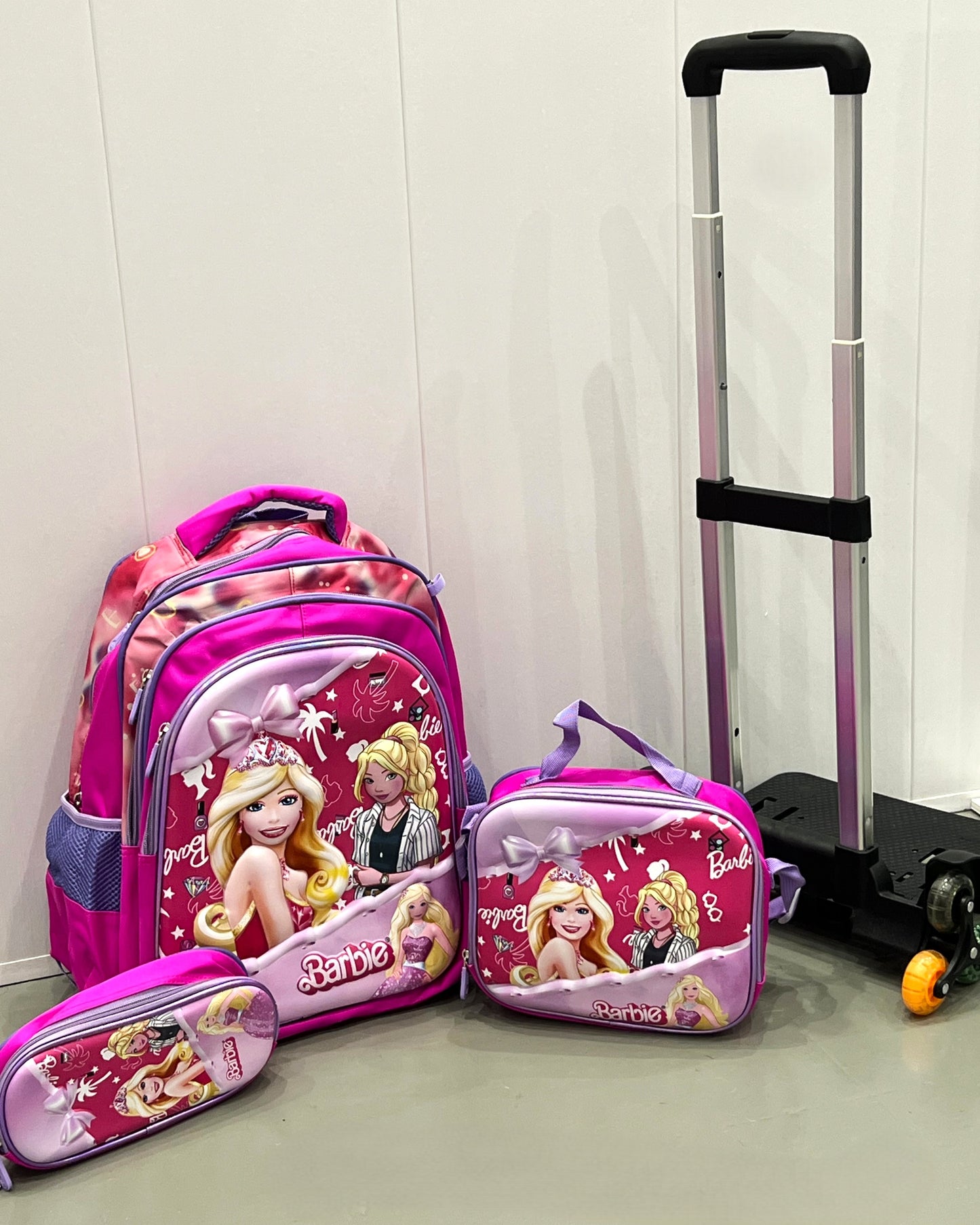 3-in-1 Detachable Trolley Schoolbag Set for Kids – Rolling Backpack with Lunch Bag & Pencil Case - 25-16106-1 Beauty