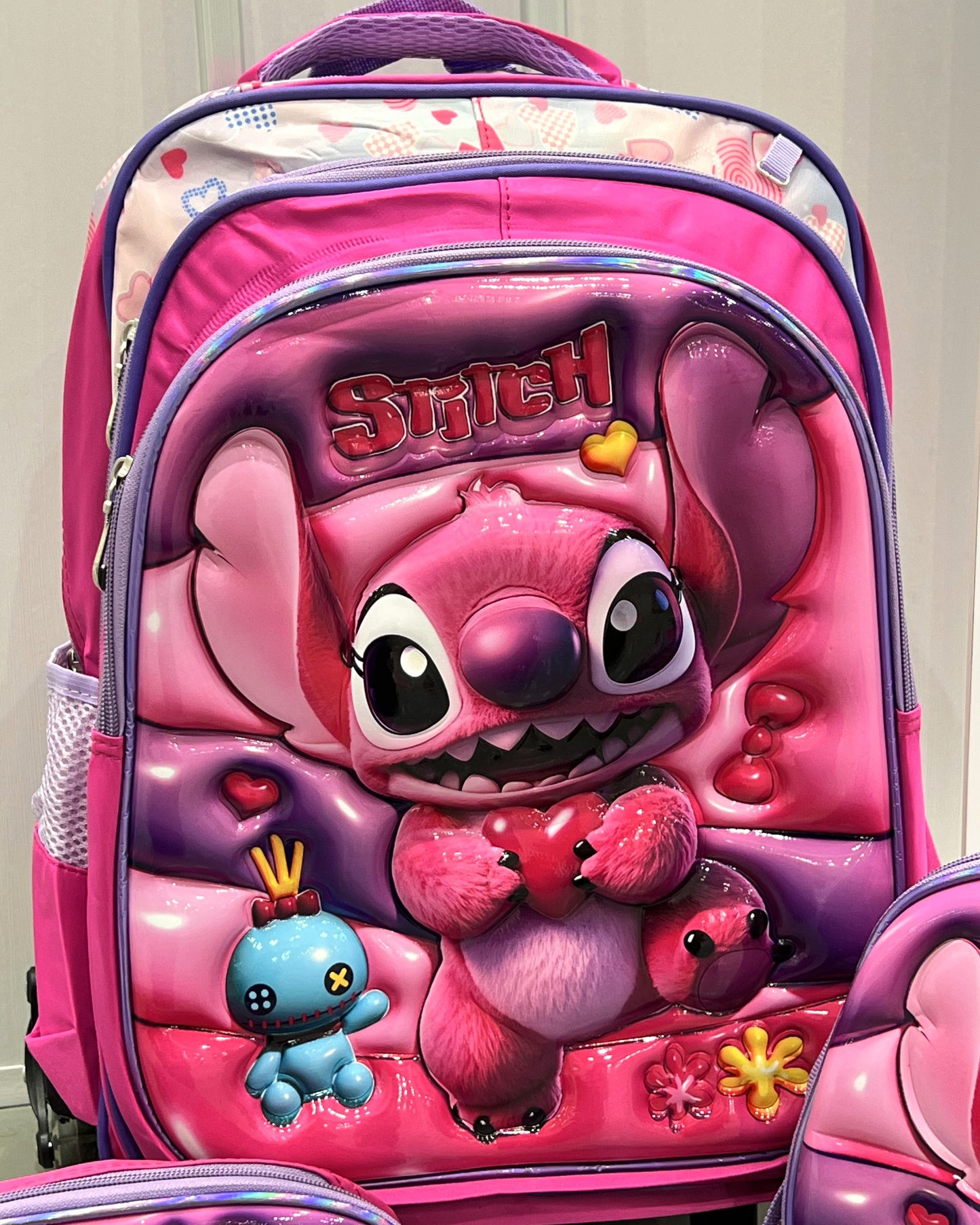 3-in-1 Detachable Trolley Schoolbag Set for Kids – Rolling Backpack with Lunch Bag & Pencil Case - 25-16210-15 Alien Friend