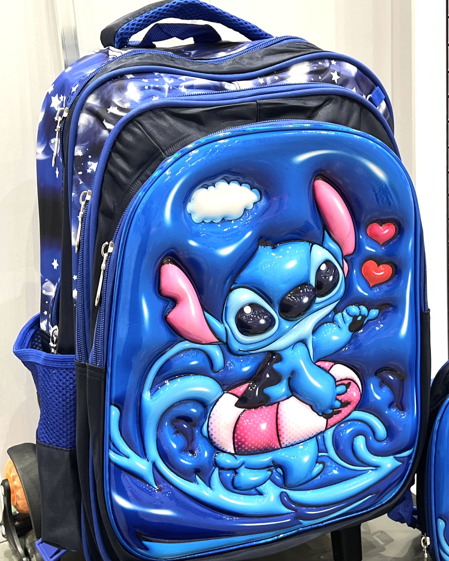 3-in-1 Detachable Trolley Schoolbag Set for Kids – Rolling Backpack with Lunch Bag & Pencil Case - 25-16210-16 Alien Friend