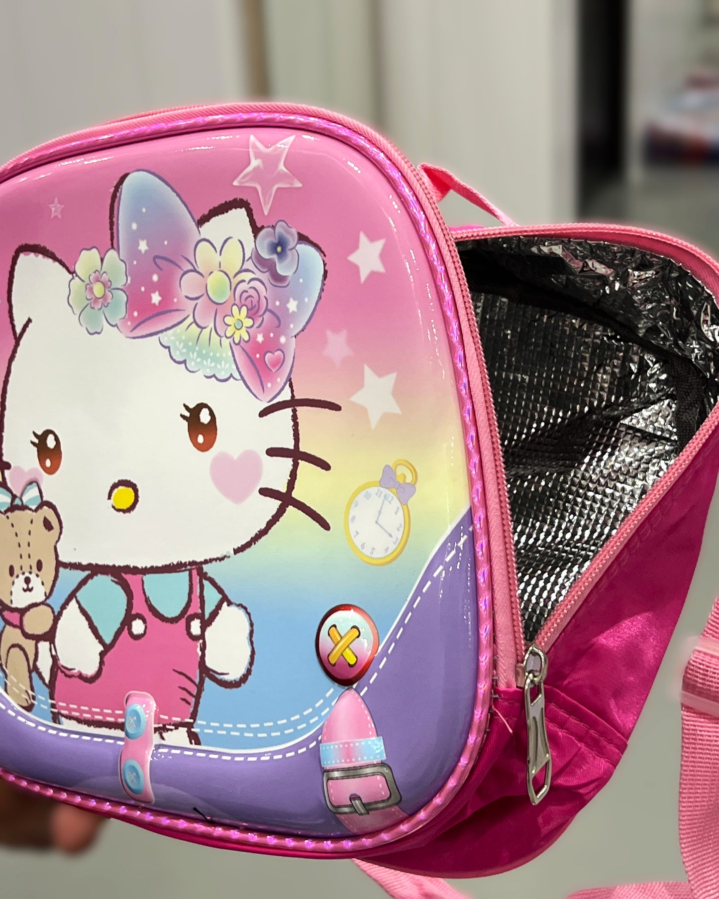 3-in-1 Detachable Trolley Schoolbag Set for Kids – Rolling Backpack with Lunch Bag & Pencil Case - 25-16210-2 Hello