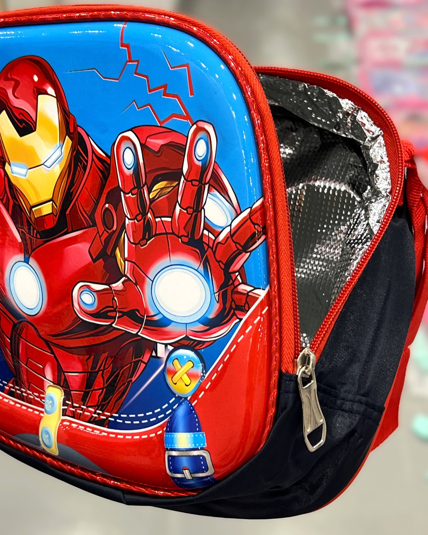 3-in-1 Detachable Trolley Schoolbag Set for Kids – Rolling Backpack with Lunch Bag & Pencil Case - 25-16210-3 Iron