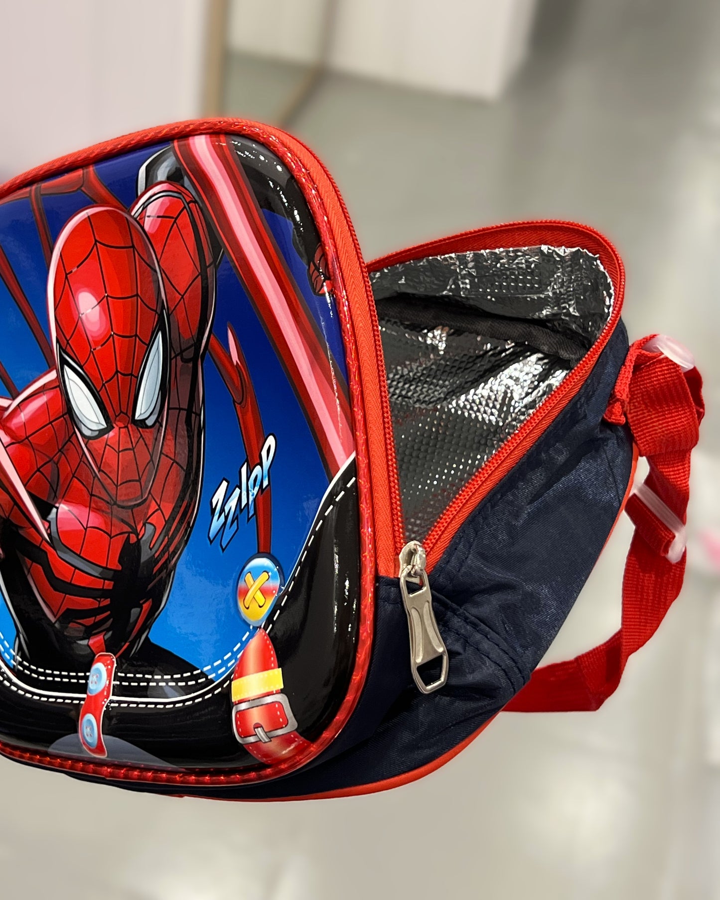 3-in-1 Detachable Trolley Schoolbag Set for Kids – Rolling Backpack with Lunch Bag & Pencil Case - 25-16210-4 Spider