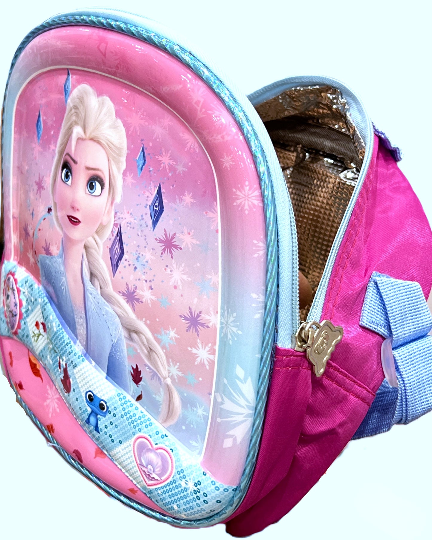 3-in-1 Detachable Trolley Schoolbag Set for Kids – Rolling Backpack with Lunch Bag & Pencil Case - 25-1633-6 Ice Princess