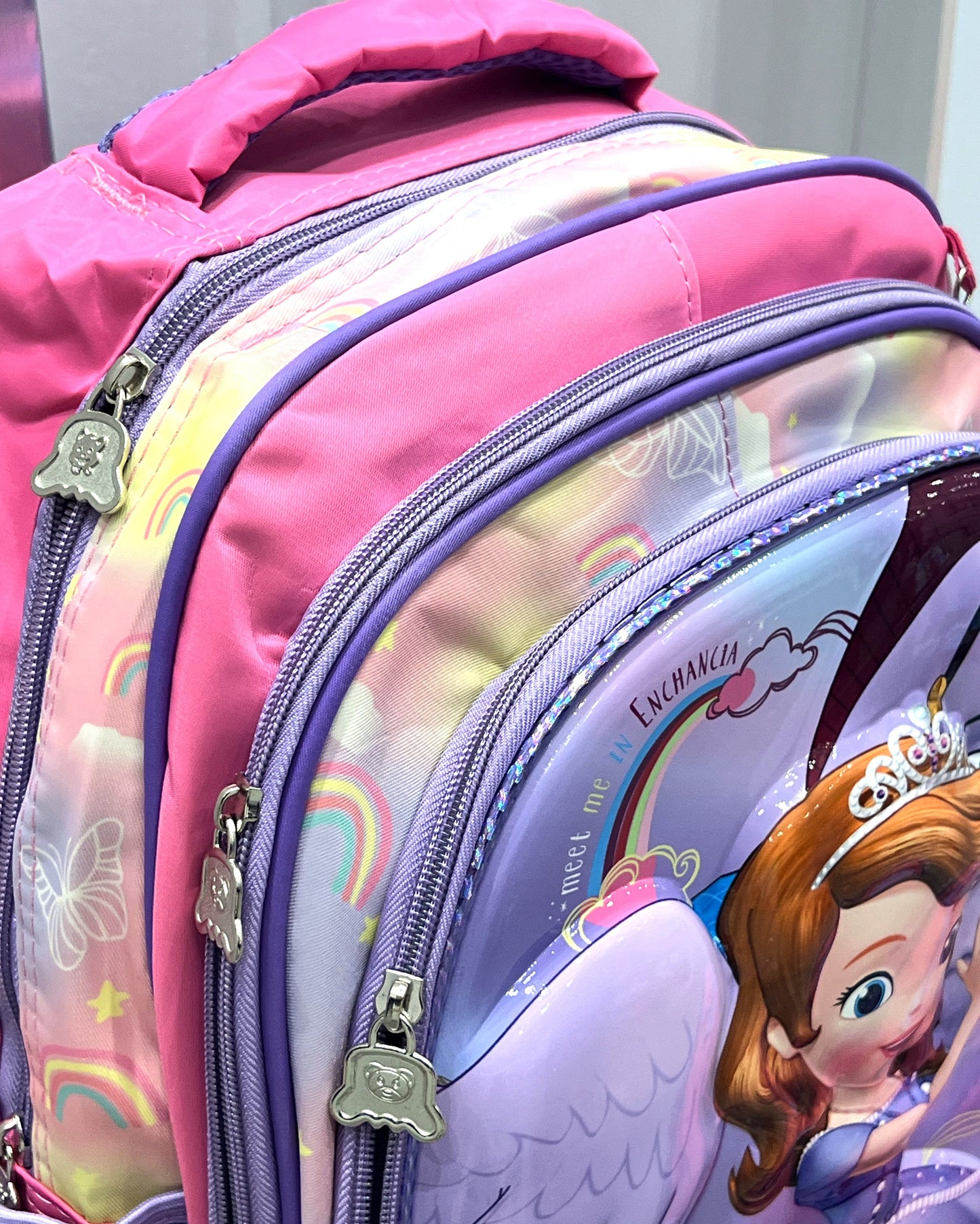 3-in-1 Detachable Trolley Schoolbag Set for Kids – Rolling Backpack with Lunch Bag & Pencil Case - 25-1633-8 Little Princess