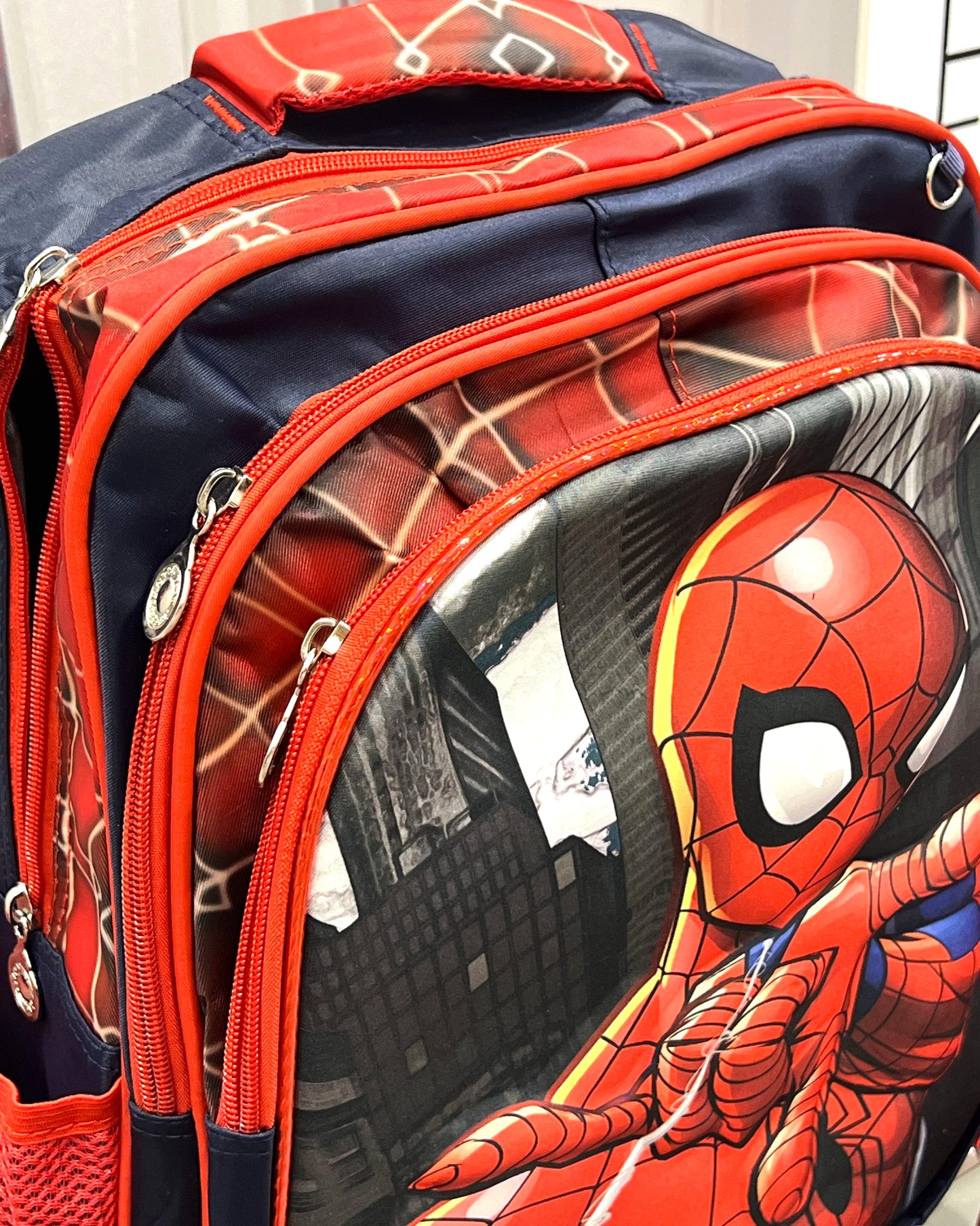 3-in-1 Detachable Trolley Schoolbag Set for Kids – Rolling Backpack with Lunch Bag & Pencil Case - 25-3001-1 Spider