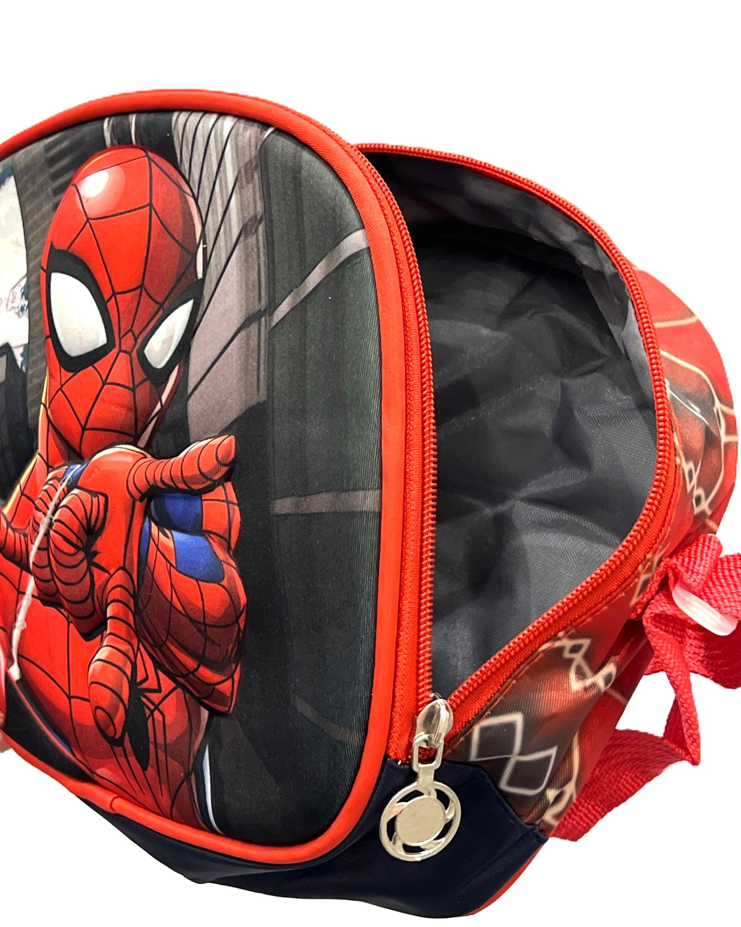 3-in-1 Detachable Trolley Schoolbag Set for Kids – Rolling Backpack with Lunch Bag & Pencil Case - 25-3001-1 Spider