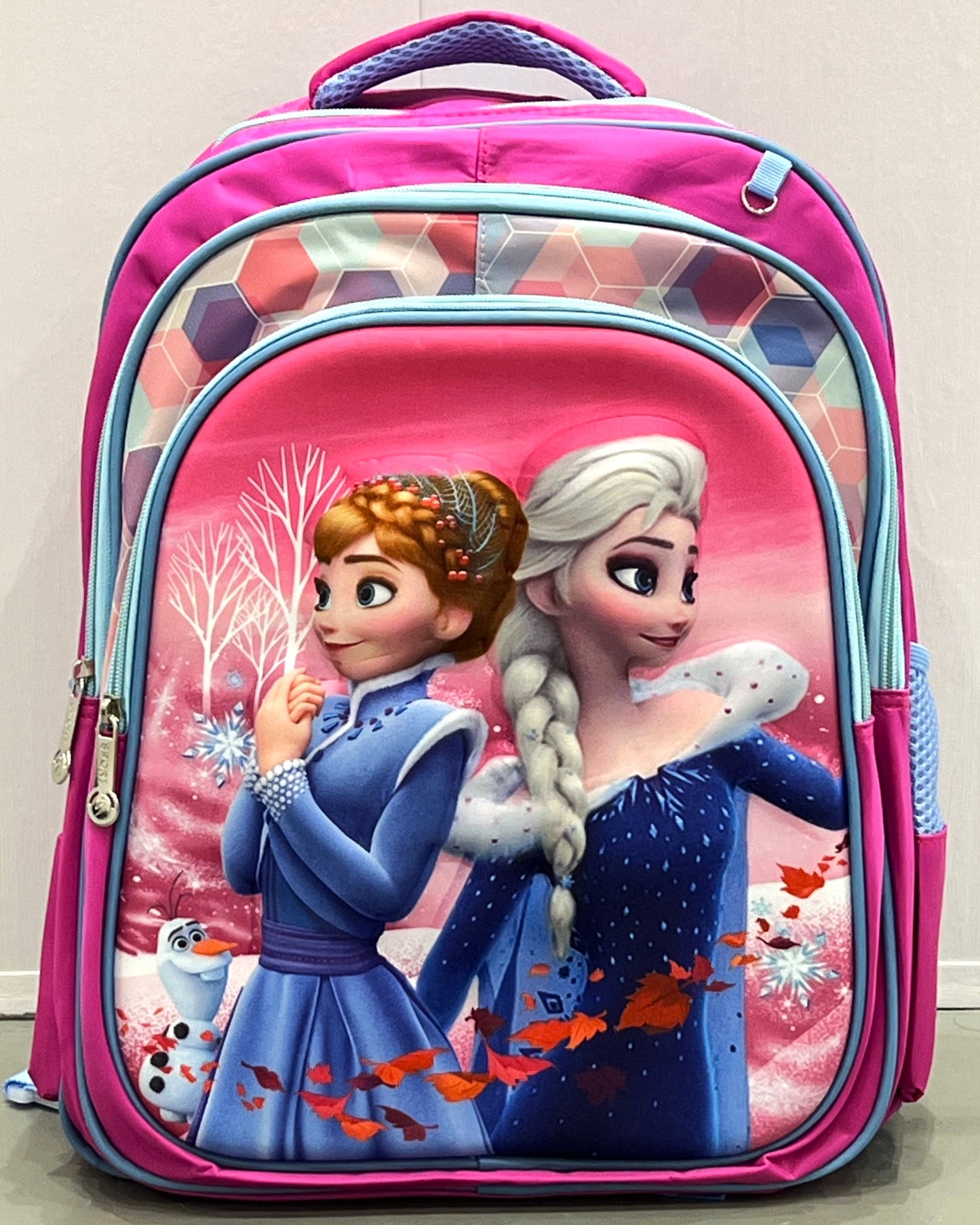 3-in-1 Detachable Trolley Schoolbag Set for Kids – Rolling Backpack with Lunch Bag & Pencil Case - 25-6215-16 Ice Princesses