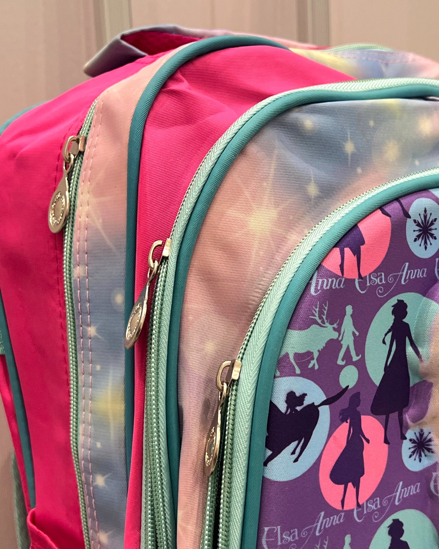 3-in-1 Detachable Trolley Schoolbag Set for Kids – Rolling Backpack with Lunch Bag & Pencil Case - 25-JZ2003-33 Ice Princess