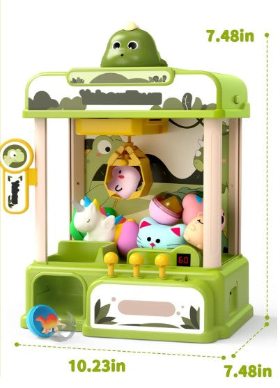 Citygo Mini Claw Machine – Dinosaur Edition | Interactive Arcade Toy for Kids with Lights, Sounds & Timer | C675002 | CityGo