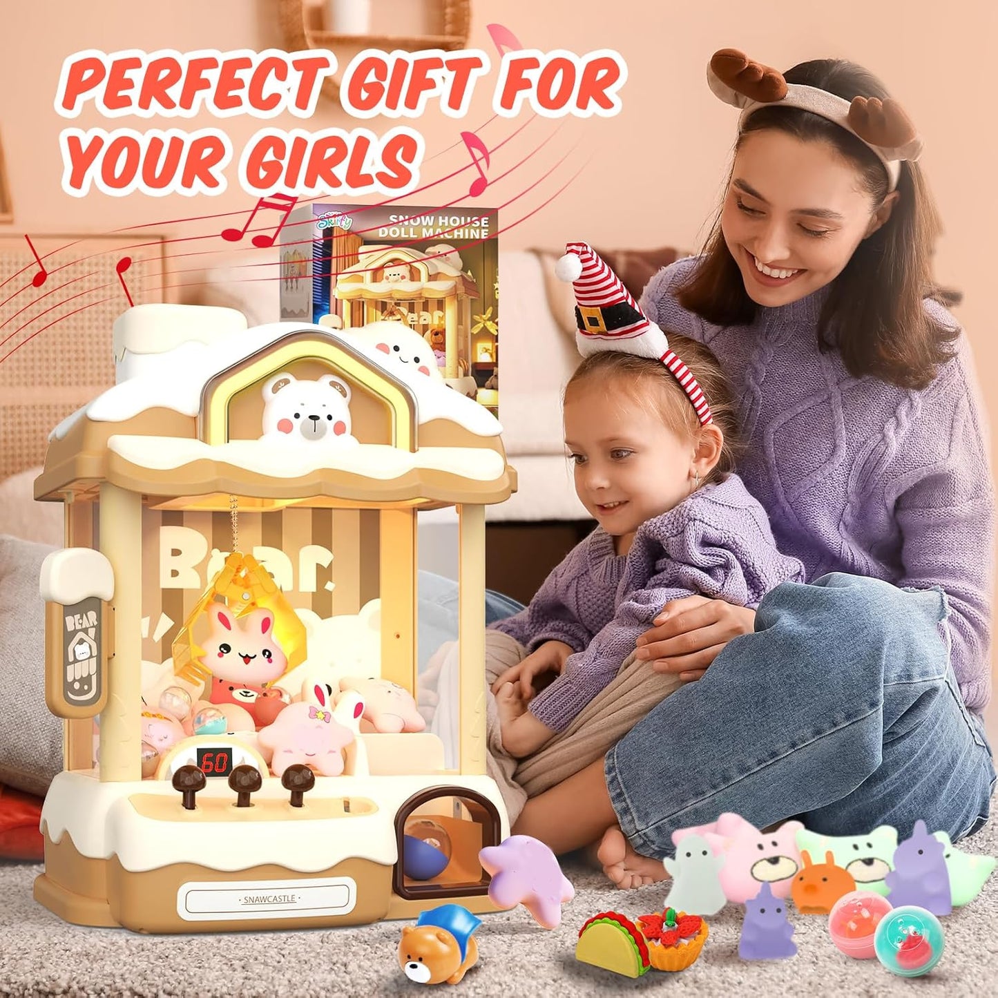 Citygo SnowCastle Bear Snow House Claw Machine – Home Arcade Toy for Kids | C675009