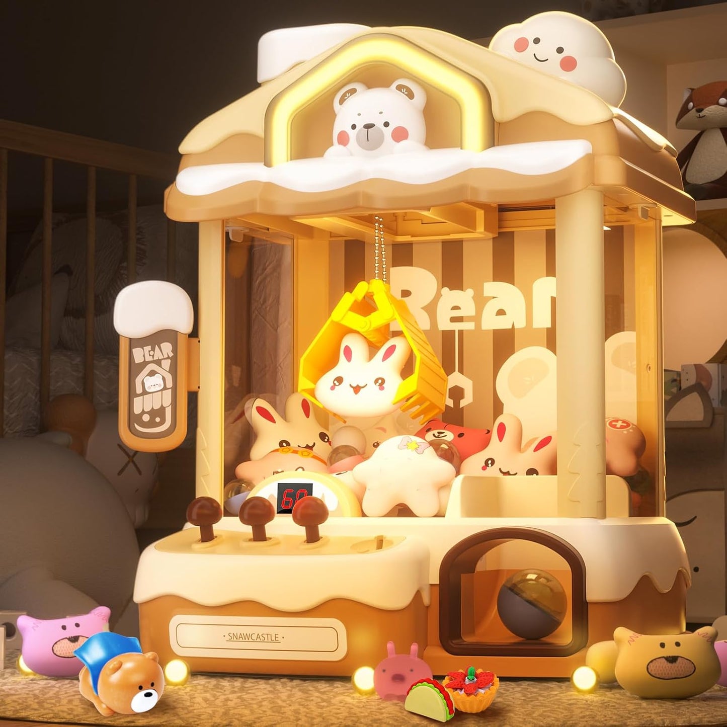 Citygo SnowCastle Bear Snow House Claw Machine – Home Arcade Toy for Kids | C675009