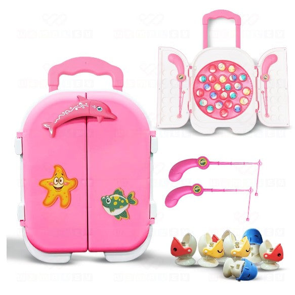 Portable Magnetic Fishing Game – Pink Case (Ages 3+) | C669840 | CityGo