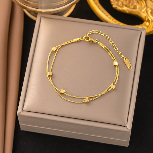 Stainless Steel Bracelet – Hypoallergenic, Tarnish-Free, Long-Lasting Elegance 46BR83