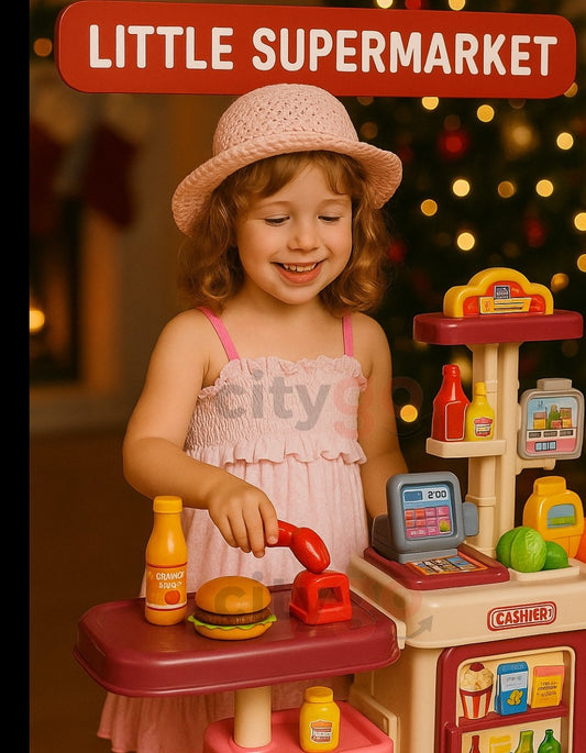 Kids Supermarket Playset – Cash Register & 46 Accessories (Ages 3+) | C651882 | CityGo