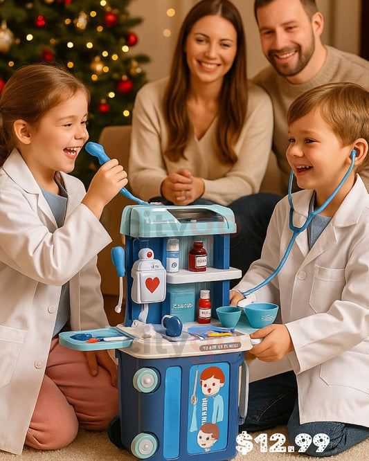 Medical Bus Doctor Playset – 29 pcs (Ages 3+) | C937134 | CityGo
