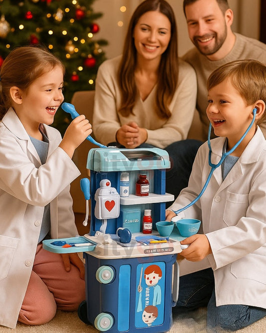 Medical Bus Doctor Playset – 29 pcs (Ages 3+) | C937134 | CityGo