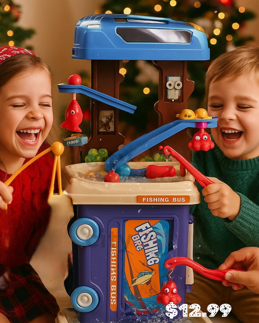 Fishing Bus Playset – 25 pcs (Ages 3+) | C937139 | CityGo