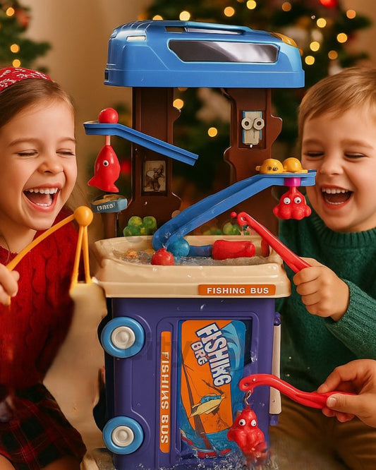 Fishing Bus Playset – 25 pcs (Ages 3+) | C937139 | CityGo