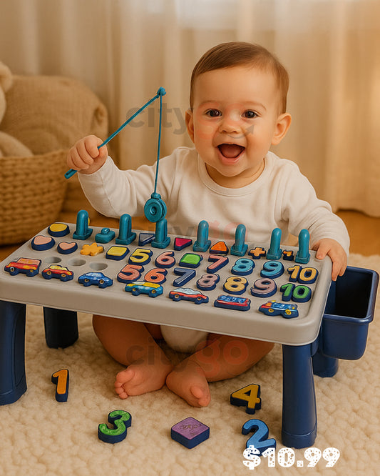 5-in-1 Educational Fishing Table – Magnetic Numbers & Shapes (Ages 3+) | C937253 | CityGo