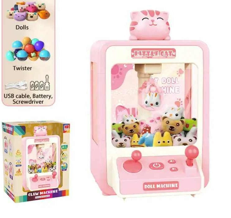 Citygo Mini Claw Machine Little Cat - Arcade Toy with Plush Dolls - 170523 Pink | CityGo