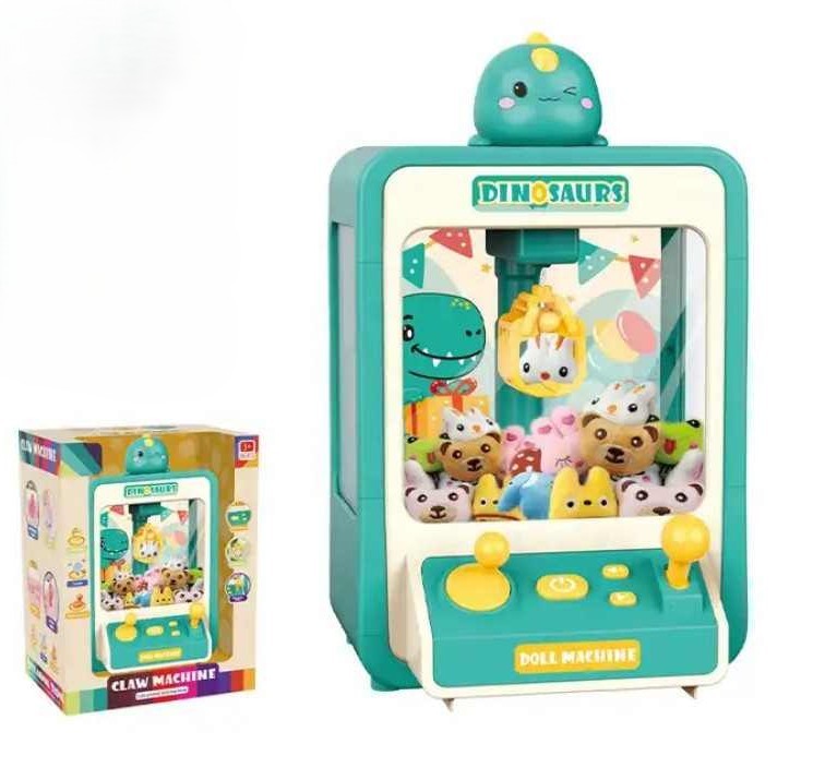Citygo Mini Claw Machine Cute Dinosaur - Arcade Toy with Plush Dolls - 170526 Cyan | CityGo