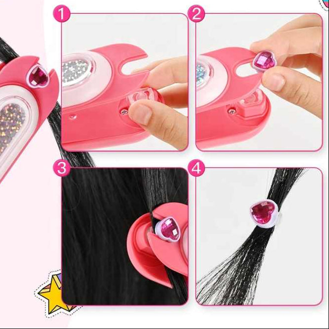 Jewel Hair Kit – Sparkly Gem Applicator Wand – No-Heat, Kid-Safe Styling Fun, Ages 5+ | 148272 | CityGo