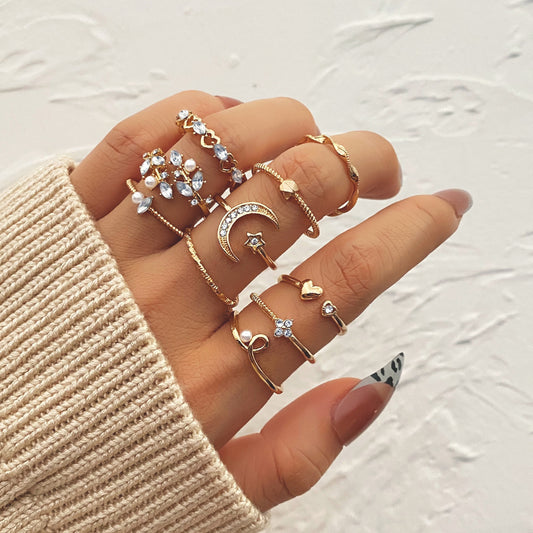 Women Rings Set of 10pcs - 1385