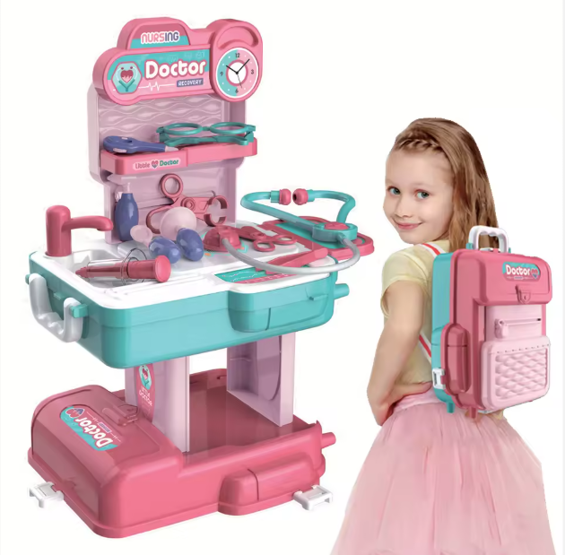 2-in-1 Doctor Backpack Playset – Clinic Table & Tools (Ages 3+) | C937415 | CityGo