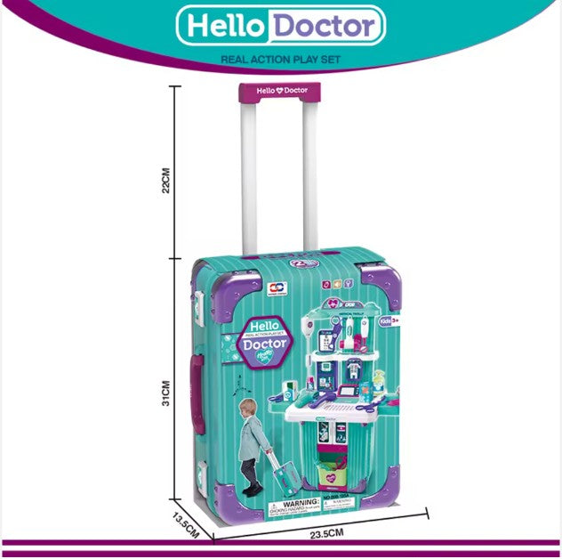2 in 1 doctor medical suitcase playset for kids with pretend tools