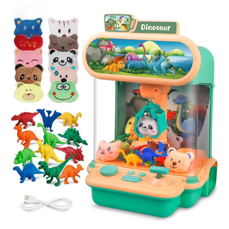 Citygo Mini Dinosaur Claw Machine — USB/Battery Powered Arcade Toy with Plush & Dino Prizes - 198903 Orange | CityGo