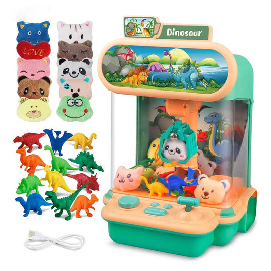 Citygo Mini Dinosaur Claw Machine — USB/Battery Powered Arcade Toy with Plush & Dino Prizes - 198903 Orange | CityGo