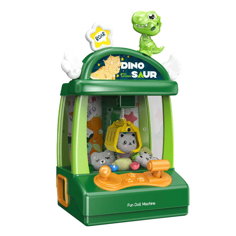 Citygo Mini Claw Machine Dinosaur - Lights & Music Arcade Toy with Plush Dolls - 197790 | CityGo