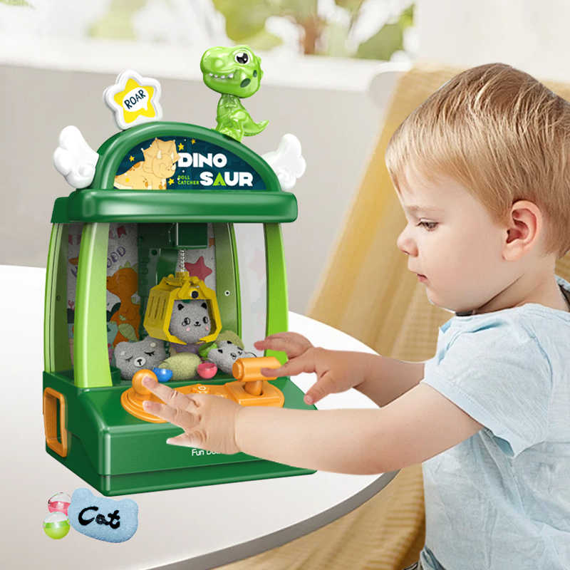 Citygo Mini Claw Machine Dinosaur - Lights & Music Arcade Toy with Plush Dolls - 197790 | CityGo