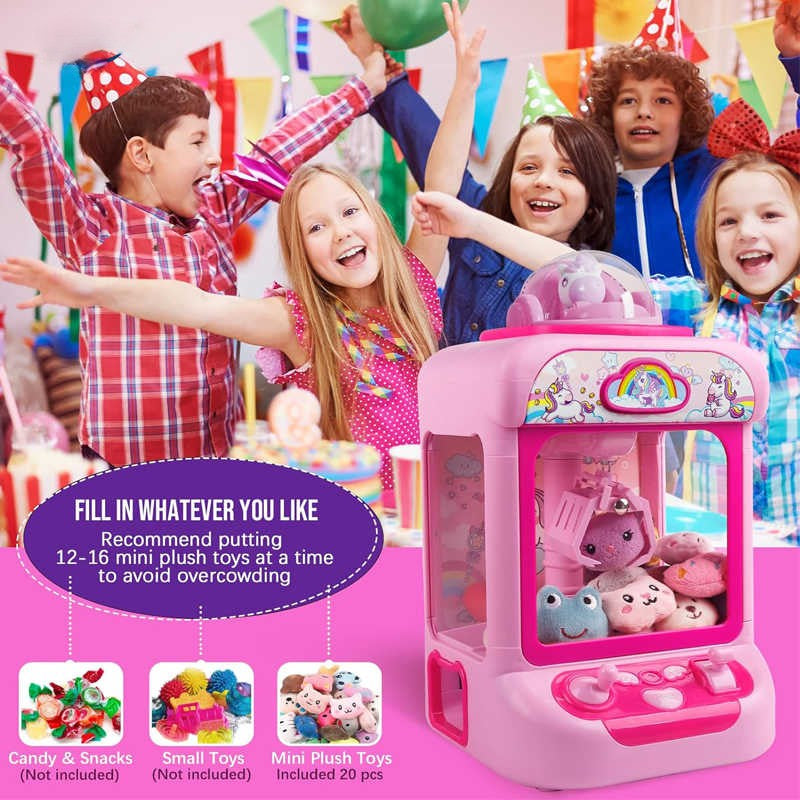 Citygo Mini Unicorn Claw Machine — USB/Battery Powered Arcade Toy with Plush Dolls (20 pcs) - 198901 | CityGo