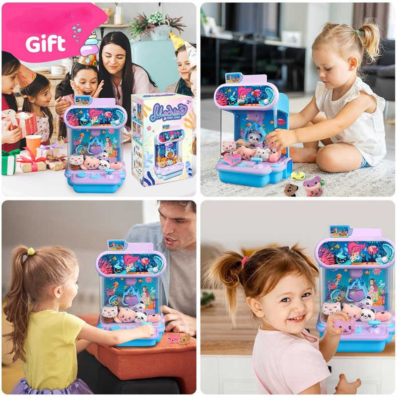 Citygo Mini Dinosaur Claw Machine — USB/Battery Powered Arcade Toy with Plush & Dino Prizes - 198903 Mermaid | CityGo