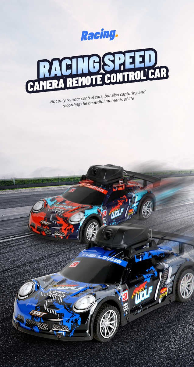 FPV racing RC car with onboard camera and 2.4 GHz remote