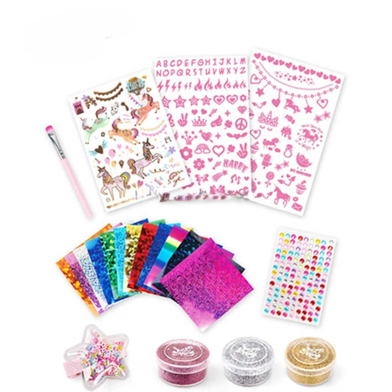 Unicorn Glitter Tattoo Studio – Washable Body Art Kit with Stencils, Glitter & Gems (Ages 6+) | 181711 | CityGo