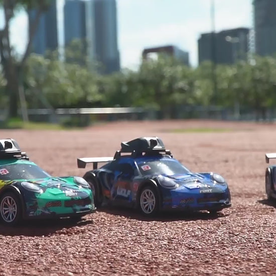 FPV racing RC car with onboard camera and 2.4 GHz remote