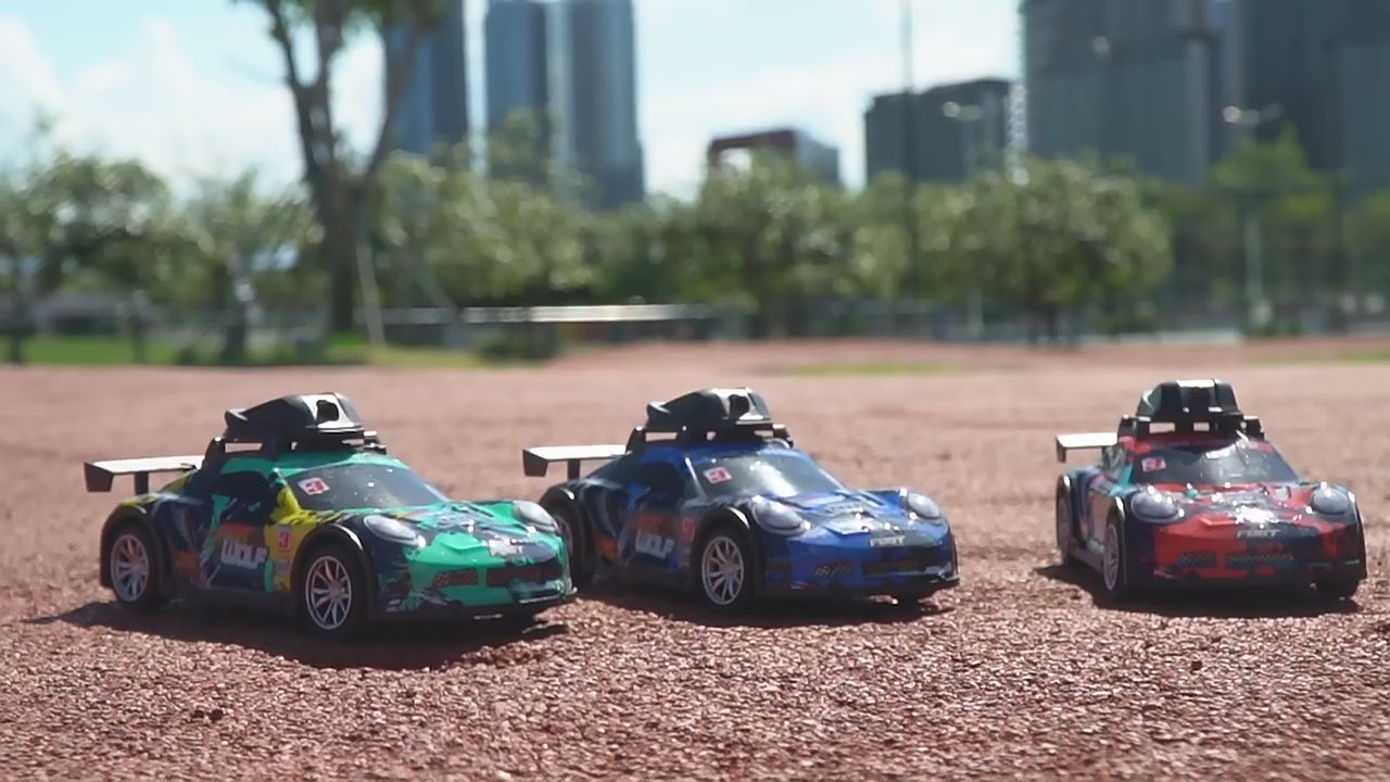 FPV racing RC car with onboard camera and 2.4 GHz remote