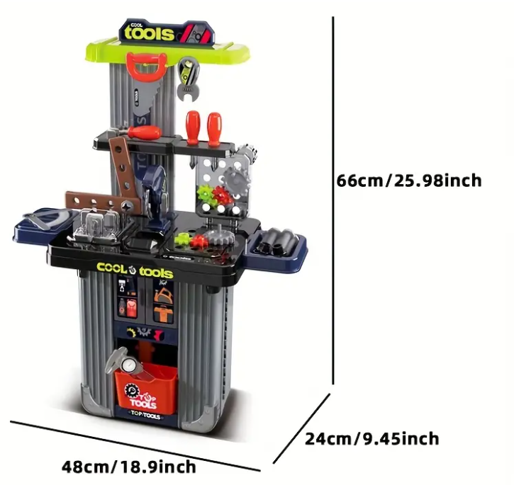 2-in-1 Tool Workbench Suitcase – (Ages 3+) | C995167 | CityGo